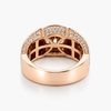 Lab Grown Diamond Bezel Set Pave Band Ring in 18K Rose Gold, 2.09CT Center with 1.0CTW Pave Accents, IGI Certified
