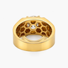 Lab Grown Diamond Statement Ring in 18K Yellow Gold | 2.14CT H/VS1 IGI + 0.96CTW Pave