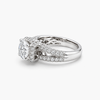 Round Brilliant Halo Engagement Ring with Split Pavé Shank | Lab Grown Diamond | 2.04CT D/VS1 IGI | 18K White Gold