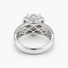 Round Brilliant Halo Engagement Ring with Split Pavé Shank | Lab Grown Diamond | 2.04CT D/VS1 IGI | 18K White Gold