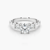 Lab Grown Diamond Three-Stone Engagement Ring in Platinum | 1.60 ct Round Brilliant Center | F/VVS2 | IGI Certified