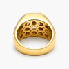 Men's Round Brilliant Lab Grown Diamond Signet Ring in 18K Yellow Gold