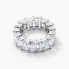 Eternity Band with 15.17 CTW Lab Grown Emerald Cut Diamonds (G/VS) in 14K White Gold