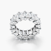 Eternity Band with 15.17 CTW Lab Grown Emerald Cut Diamonds (G/VS) in 14K White Gold