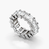 Eternity Band with 15.17 CTW Lab Grown Emerald Cut Diamonds (G/VS) in 14K White Gold