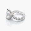 Riviera Pave Lab Grown Diamond Engagement Ring in Platinum (F/VS1)