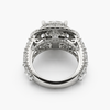 Double Halo Lab Grown Diamond Engagement Ring in Platinum (E/VS2 4.61 Center)