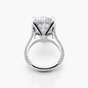 Oval 14.32 CT Lab Grown Diamond Engagement Ring in Platinum (F/VS1)