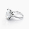 Oval 14.32 CT Lab Grown Diamond Engagement Ring in Platinum (F/VS1)