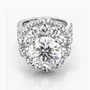 Vintage Double Halo Lab Grown Diamond Ring in Platinum (5.02 E/VVS2 IGI)