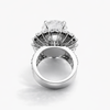 6.02 CT Lab-Grown Diamond Double Halo Ring with Emerald Cut Accents in Platinum
