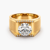 Men's 4.34 Ct Round Lab Grown Diamond Ring in 14K Yellow Gold