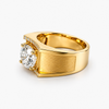 Men's 4.34 Ct Round Lab Grown Diamond Ring in 14K Yellow Gold