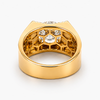 Men's 4.34 Ct Round Lab Grown Diamond Ring in 14K Yellow Gold