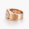 Men's 3.71 CT Round Brilliant Lab Grown Diamond Ring in 18K Rose Gold