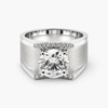 Men's Lab Grown Diamond Solitaire Ring in Platinum