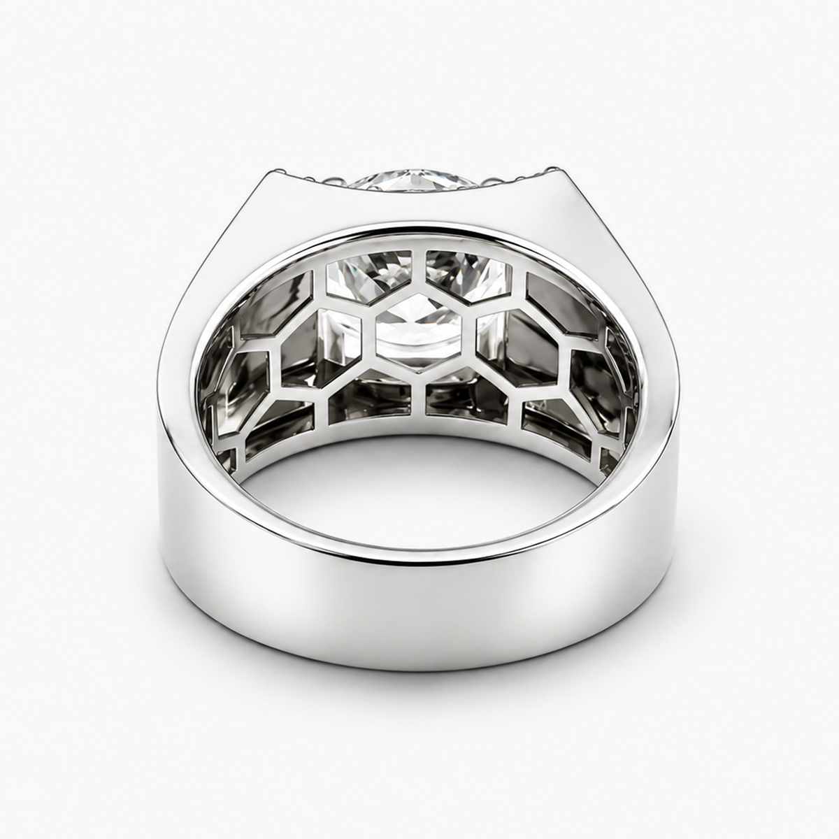 Men's Lab Grown Diamond Solitaire Ring in Platinum