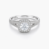 Round Brilliant Diamond Engagement Ring 1.05 ct D/VVS1 IGI Certified Lab Grown in 18K White Gold