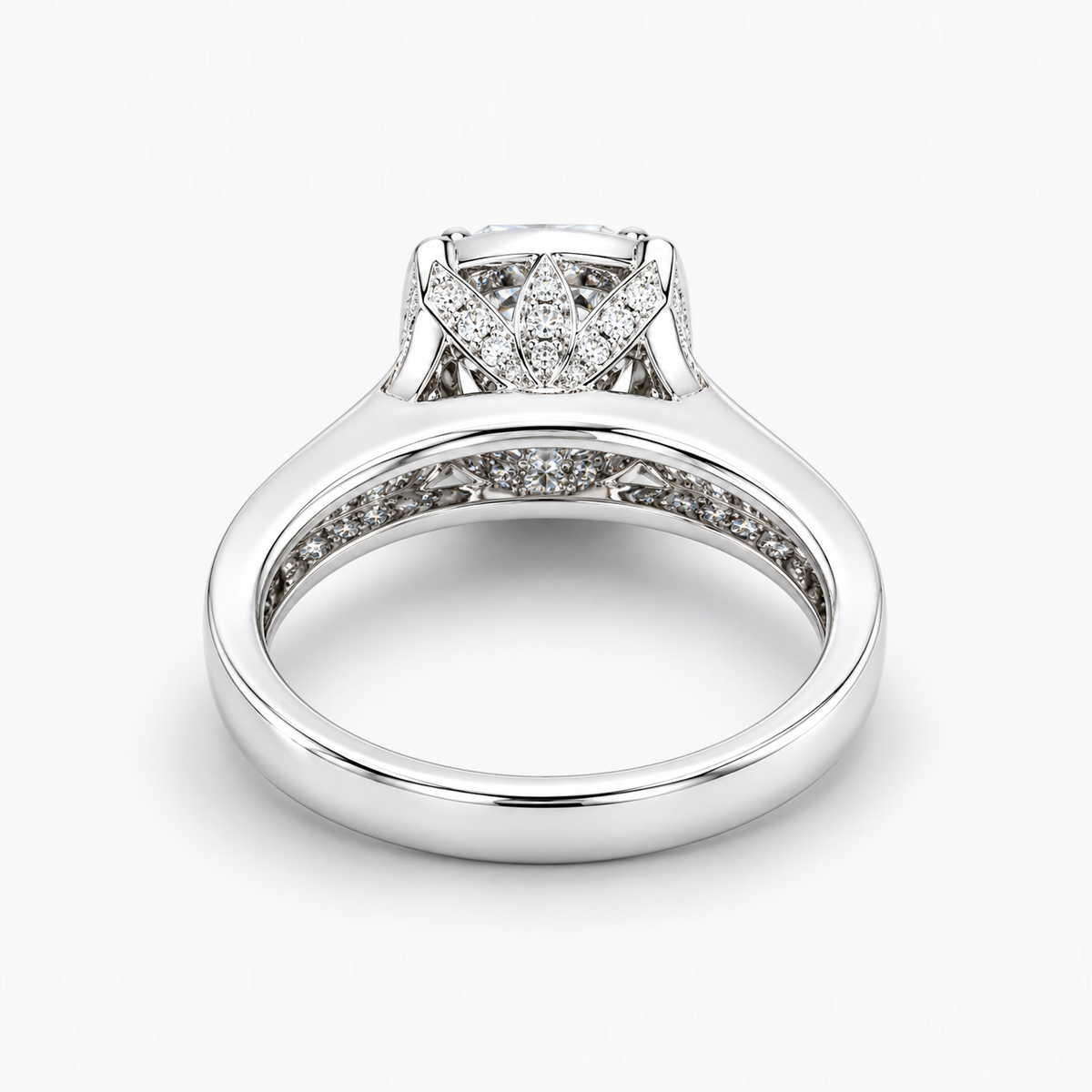 Round Brilliant Diamond Engagement Ring 1.05 ct D/VVS1 IGI Certified Lab Grown in 18K White Gold