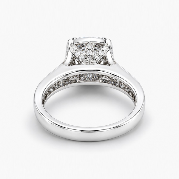 Round Brilliant Diamond Engagement Ring 1.05 ct D/VVS1 IGI Certified Lab Grown in 18K White Gold