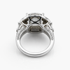 Round 6.57 CT Lab Grown Diamond Ring in 18K White Gold (E/VVS2)