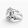 Round 6.57 CT Lab Grown Diamond Ring in 18K White Gold (E/VVS2)