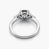 Classic Three Stone Lab Grown Diamond Engagement Ring in 14 K White Gold (E/VVS2 GIA) 2.23 CTTW