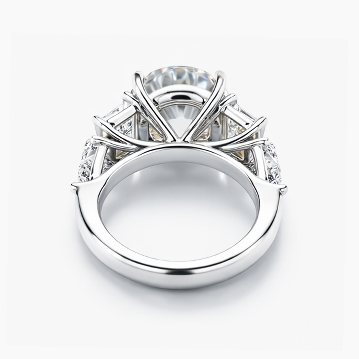 7.09 CT Lab-Grown Diamond Five-Stone Ring in Platinum