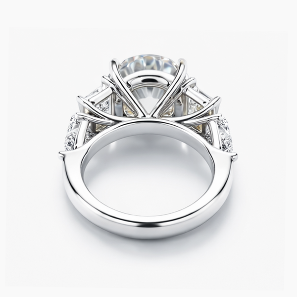 7.09 CT Lab-Grown Diamond Five-Stone Ring in Platinum