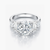 7.09 CT Lab-Grown Diamond Five-Stone Ring in Platinum