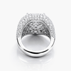 Heart Cut Lab Grown Diamond with Pave Stones Ring in Platinum (F/VS1)
