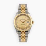 Rolex Datejust 41 Ref. 126333 Mặt số kim cương màu vàng sâm panh hai tông màu
