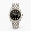 Rolex Datejust 41 Black Stick Dial Fluted Bezel Jubilee Bracelet Ref. 126334 — Box & Papers