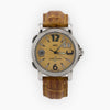Ulysse Nardin San Marco GMT+/- Diamond Bezel Champagne Dial Brown Crocodile Strap